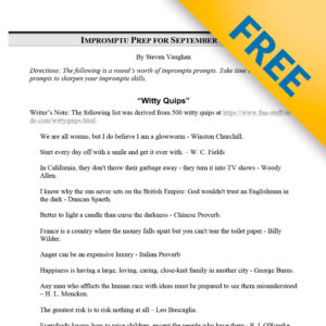 Impromptu Prep - Witty Quips