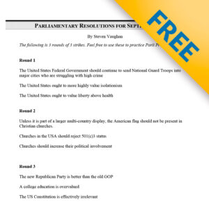 Parliamentary Resolutions