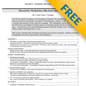 Negative: Venezuela Oil Sanctions - Good